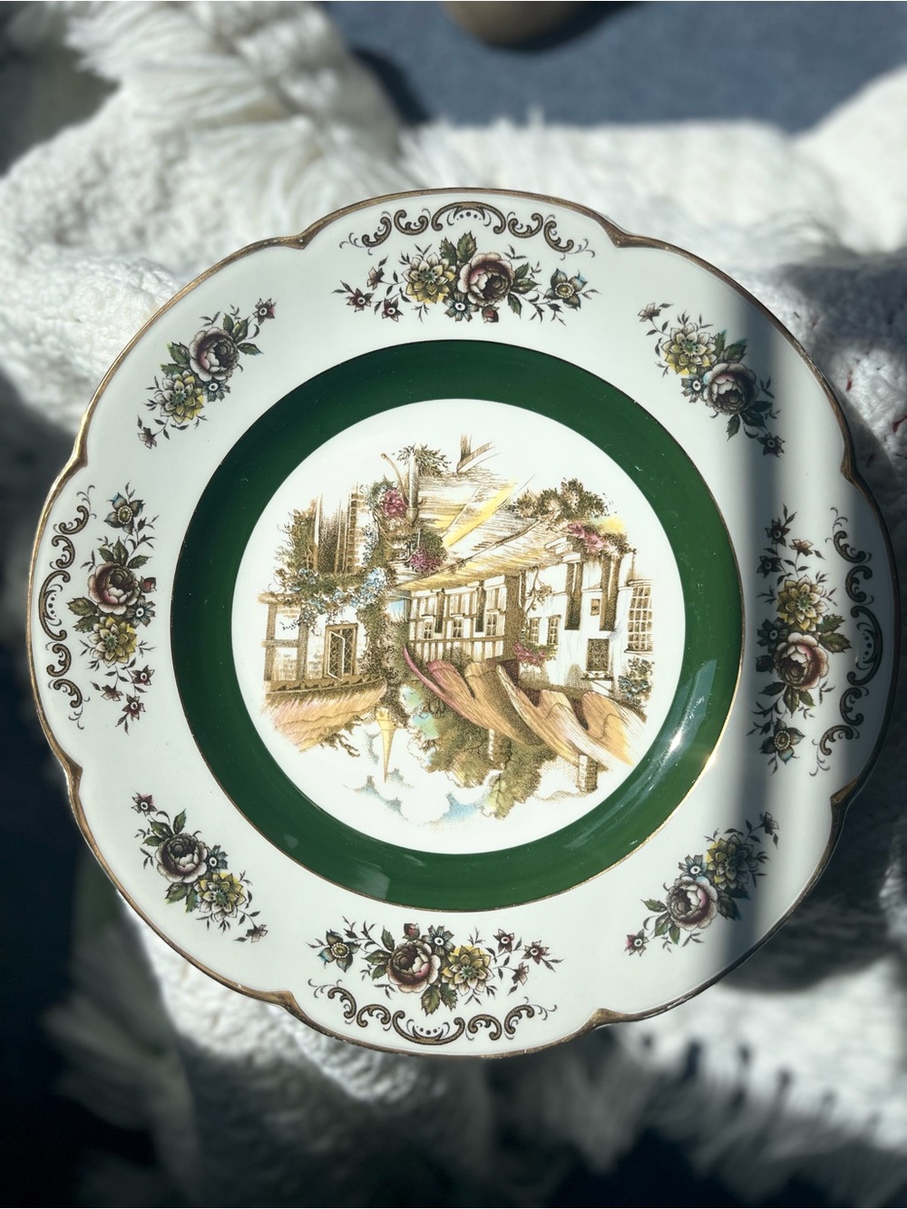 Vintage Ascot Service Wall Plate by Wood and Sons England Alpine